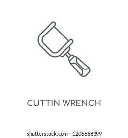 Cuttin Wrench linear icon. Cuttin Wrench concept stroke symbol design. Thin graphic elements vector illustration, outline pattern on a white background, eps 10.