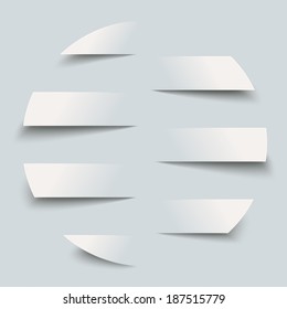 Cutting banners on the grey background. Eps 10 vector file.