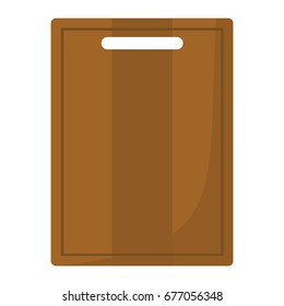 Cutting board cartoon icon. Kitchen tool, cookware and kitchenware vector illustration