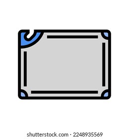 Schnittpappe-Farbsymbol-Vektorgrafik. Schnittpappe-Schild. einzelne Symbolillustration