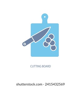 cutting board concept line icon. Simple element illustration. cutting board concept outline symbol design.