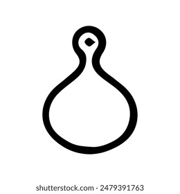 Schneidebrett im Doodle-Stil isoliert auf weißem Hintergrund. Signatursymbol. Gliederungsanzeige der Vektorgrafik. Kann als Symbol oder Symbol verwendet werden. Dekorelement. Handgezeichnete schwarze Skizze.