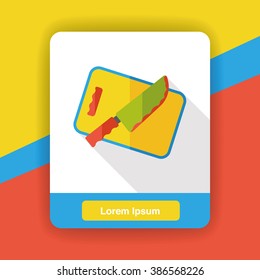 Cutting board flat icon