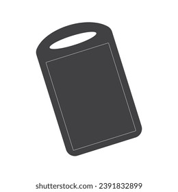 Cutting board flat icon vector illustration isolated on white background. Kitchenware symbol