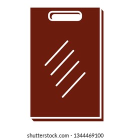 Cutting board flat illustration on white