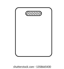 cutting board flat illustration on white