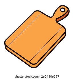 Cutting board flat illustration white background