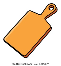 Cutting board flat illustration white background