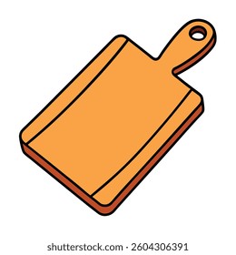 Cutting board flat illustration white background