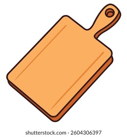 Cutting board flat illustration white background