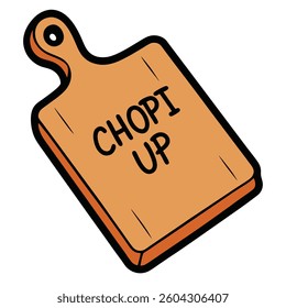 Cutting board flat illustration white background