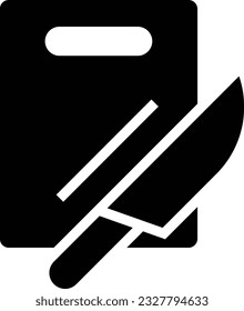 Cutting Board Glyph Icon - Single Icon, Vector 