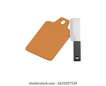 cutting board icon 3d illustration render
