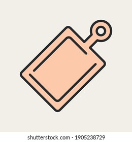 Cutting board icon, Bakery and pastry set of vector design elements, kitchen tool, bread shop, icon, and symbol