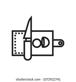 cutting board icon bector
