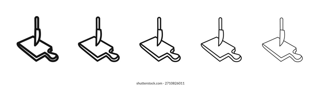 Diseño del icono de la tabla de cortar, logotipo, App, UI. Ilustración vectorial, EPS