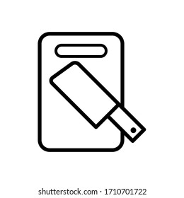 diseño vectorial de icono de tabla de corte