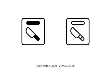 Cutting Board icon design with white background stock illustration