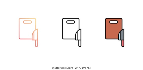 Cutting Board icon design with white background stock illustration