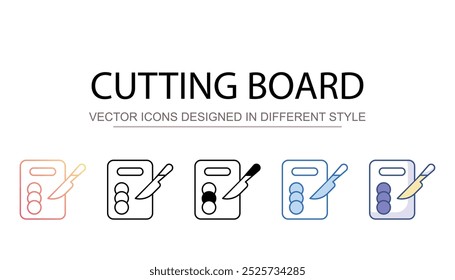 Cutting Board icon design with white background stock illustration