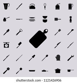 cutting board icon. Detailed set of kitchen tools icons. Premium quality graphic design sign. One of the collection icons for websites, web design, mobile app on colored background