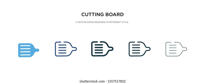 cutting board icon in different style vector illustration. two colored and black cutting board vector icons designed in filled, outline, line and stroke style can be used for web, mobile, ui