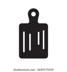 Ícone de tabuleiro de corte uma superfície de cozinha durável para cortar e fatiar alimentos um utensílio necessário para a preparação de alimentos e proteger bancadas vetor ícone de glifo sólido
