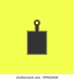 Cutting board icon flat. Black pictogram on white background. Vector illustration symbol and bonus button