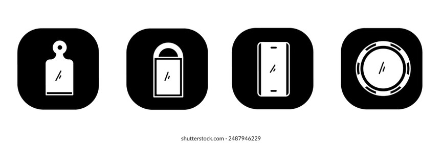 Icono de tabla de cortar en plano. Diseño de icono de tabla de cortar. Vector estándar.