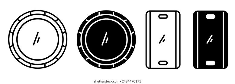 Cutting board icon illustration on white background.  Cutting board icon set for business. Stock vector.