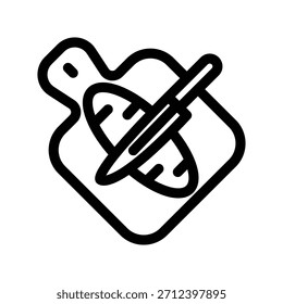 Cutting board icon illustration vector design template