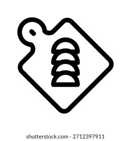 Cutting board icon illustration vector design template