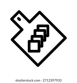 Cutting board icon illustration vector design template