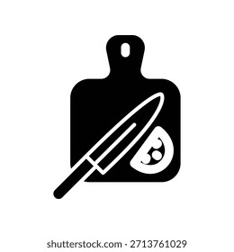 Plantilla de diseño de Vector de ilustración de icono de tabla de cortar