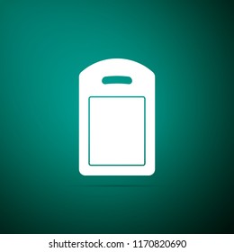 Cutting board icon isolated on green background. Chopping Board symbol. Flat design. Vector Illustration