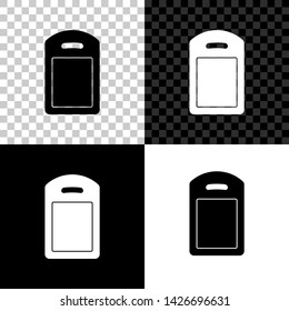 Cutting board icon isolated on black, white and transparent background. Chopping Board symbol. Vector Illustration