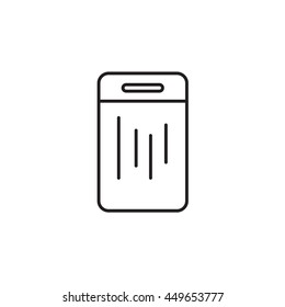 Cutting board icon, Kitchen equipment and cook tool sign