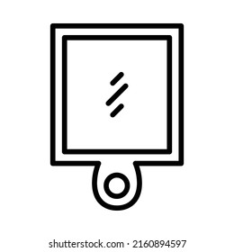 Cutting Board Icon. Line Art Style Design Isolated On White Background