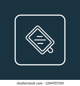 Cutting board icon line symbol. Premium quality isolated wooden element in trendy style.