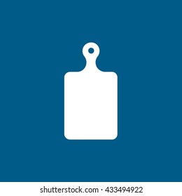 Cutting Board Icon On Blue Background