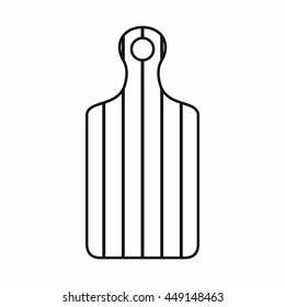 Cutting board icon in outline style isolated vector illustration