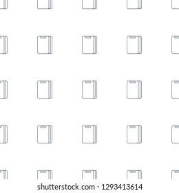 cutting board icon pattern seamless white background. Editable line cutting board icon. cutting board icon pattern for web and mobile.