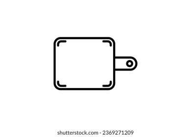 Cutting Board Icon. Icon related to kitchen tool. Suitable for web site design, app, user interfaces. Line icon style. Simple vector design editable