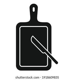 Cutting board icon. Simple illustration of cutting board vector icon for web design isolated on white background