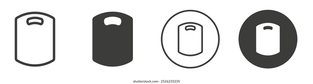 Cutting board icon Simple outline vector logo