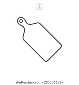 Cutting-Board-Symbol, Vektorgrafik einzeln auf weißem Hintergrund