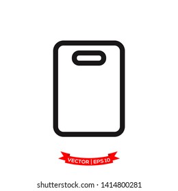 cutting board icon in trendy flat design, kitchen utensil icon 