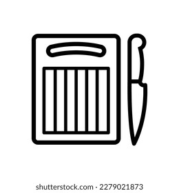 Cutting board icon vector design template