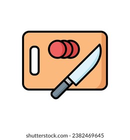 cutting board icon vector design template simple and clean