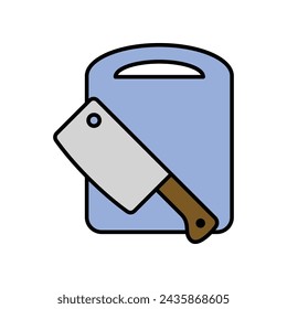 Ilustración de diseño vectorial de icono de tabla de cortar
